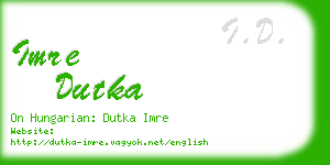 imre dutka business card